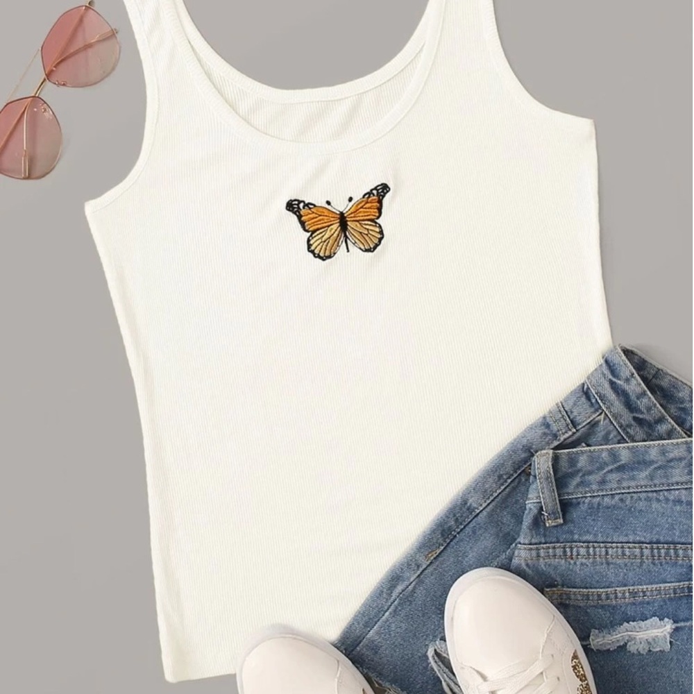 ROMWE butterfly tank